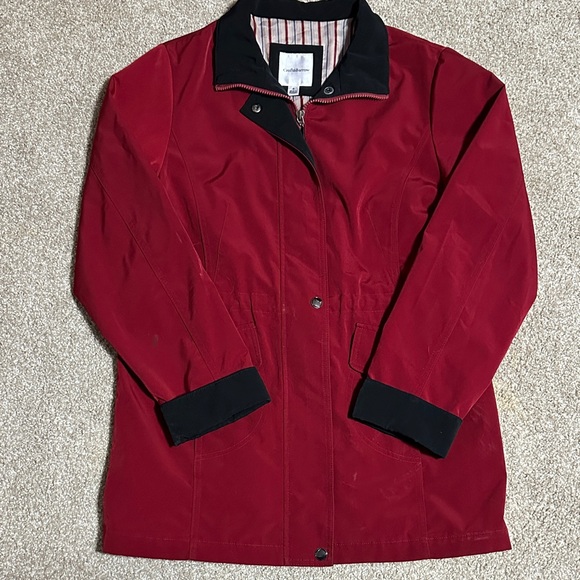 croft & barrow Jackets & Blazers - Croft & Barrow Women's Crimson Jacket with Ebony Trim